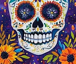 Dia de los Muertos Paint n Sip