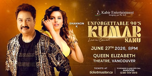 Kumar Sanu & Shannon K live in Concert Vancouver