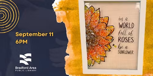 Paint & Sip: Glass-Resin Sunflower