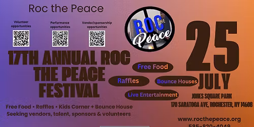 17th Annnual Roc the Peace Festival 