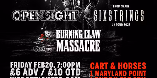 COLDER SUNS Album Launch with SIXSTRINGS, OPENSIGHT and BURNING CLAW MASSACRE