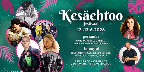 Kes\u00e4ehtoo-festivaali 2026