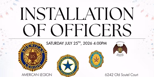Installation of Officers - American Legion Post 9