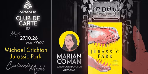 Club de carte Armada #117 - \u201eJurassic Park\u201d, de Michael Crichton