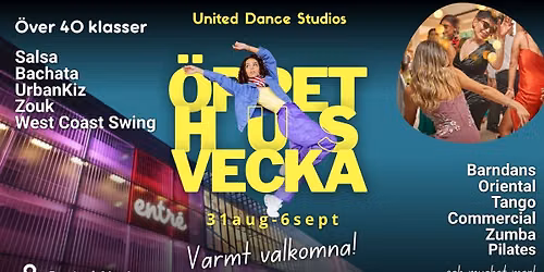 \u00d6ppet Hus-vecka - \u00f6ver 40 klasser Gratis!