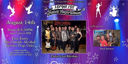 Friday Night Music Series: Patron Latin Rhythms with opener HackJammers