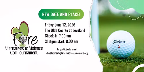 FORE Golf Tournament benefiting Alternatives to Violence