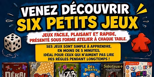 Venez d\u00e9couvrir au Repaire des petits jeux facile \u00e0 apprendre!