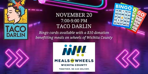 Bingo for a Cause- Meals on Wheels 