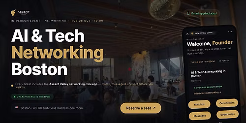 AI & Tech Networking Event in Boston by Ascent Valley