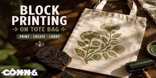 Block Printing on Tote Bag