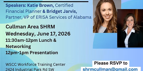 June CSHRM Meeting - Retirement Benefits That Work