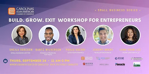 Build. Grow. Exit | Workshop for Entrepreneurs