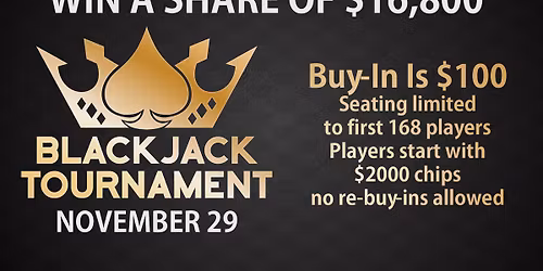 Blackjack Tournament at Chinook Winds Casino Resort