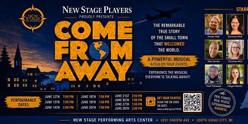 New Stage Players is proud to present "Come From Away"