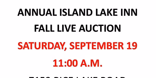 ISLAND LAKE INN LIVE CONSIGNMENT AUCTION (SEPT. 19) BY NORDIC AUCTION