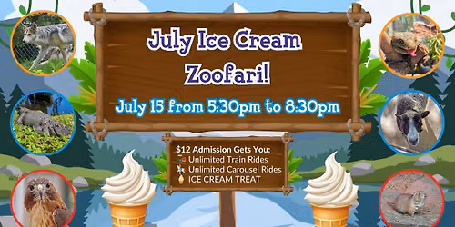July Ice Cream ZOOfari