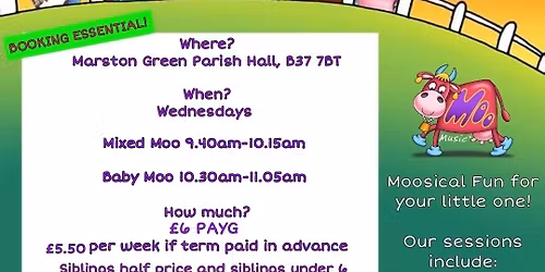 Marston Green Moo Music for under 5's