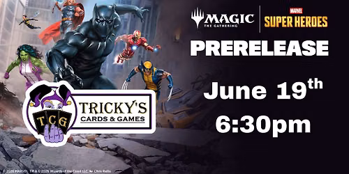 Tricky's Cards & Games Marvel Super Heroes Prerelease