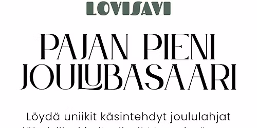 Pajan pieni joulubasaari \u2728