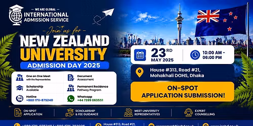 \ud83c\udf93 New Zealand University Admission Day \u2013 2026 \ud83d\udcc5