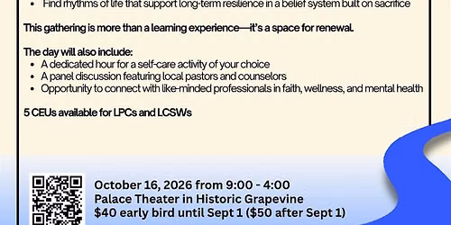Sacred Spaces Symposium - Burnout to Balance