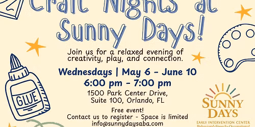 Craft night at Sunny Days