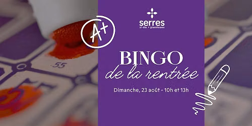Bingo de la rentr\u00e9e aux Serres \ud83d\ude8c\u270f\ufe0f\ud83c\udf3f