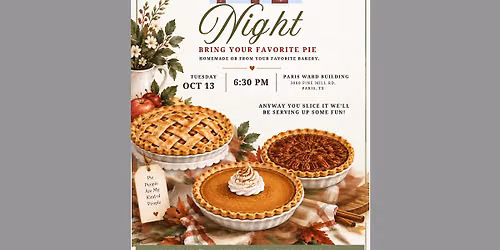 Relief Society Pie Night