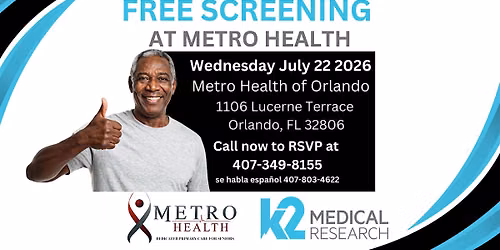 Free Memory Screenings for Seniors at Metro Health of Orlando