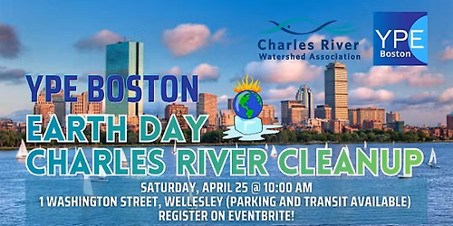 Earth Day Charles River Cleanup with YPE