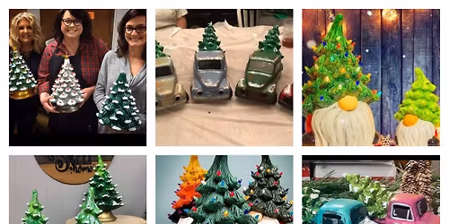 Christmas Ceramic Paint Party Sat, Nov 1st 1pm at Art 634, 2nd floor