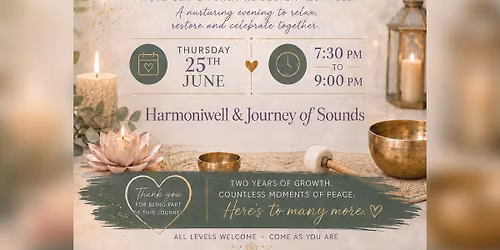 \ufffd2 Year Anniversary \ufffd Gentle Yoga Sound Bath