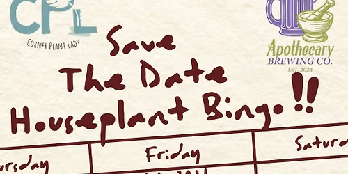 Houseplant Bingo at the Brewery
