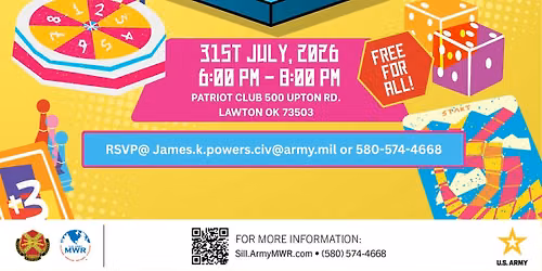 *FREE* Family Game Night - Military & Gold Star Families