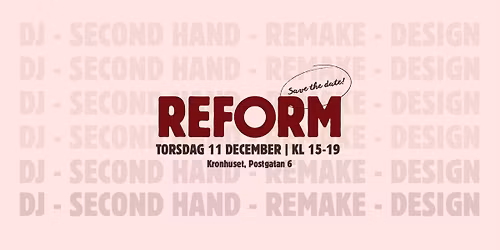 REFORM | Save the date!