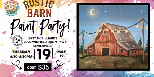 Rustic Barn under the stars Paint Party! 
