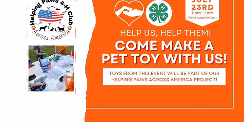 Come Make A Pet Toy With Us!