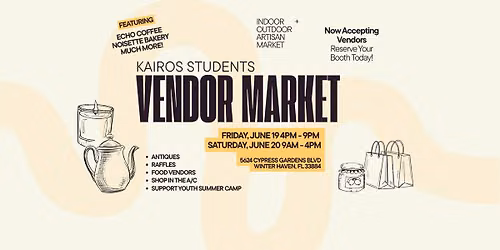 Vendor Market sponsored by Kairos Students