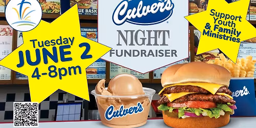 Culver's Night Fundraiser for Youth & Family Ministry