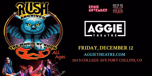 Rush Archives - The Music of Rush | Aggie Theatre | Presented by 92.9 The Bear & Ernie November