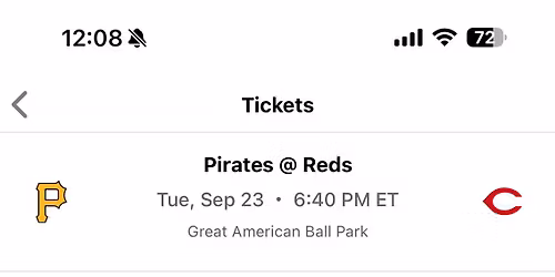 Pittsburgh Pirates at Cincinnati Reds at Great American Ball Park