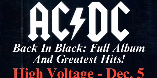 AC\/DC Back In Black: Full Album and Greatest Hits Featuring High Voltage