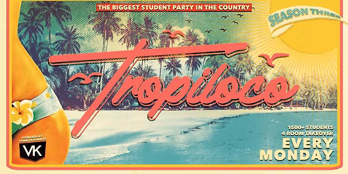 \u2600\ufe0f\ud83c\udf34 TROPILOCO LIVERPOOL - THE OFFICIAL STUDENT PARTNER OF VK \ud83c\udf34\u2600\ufe0f 4 ROOMS OF HIGH ENERGY HITS - THE UK'S BIGGEST STUDENT PARTY BRAND \/\/ EVERY MONDAY @ BAABAR \ud83d\ude80