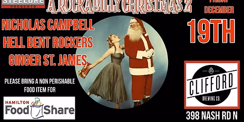 Steelore Presents Rockabilly Christmas 2 Friday December 19th at Cliffords