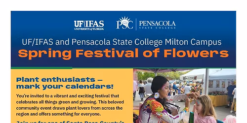 2026 Spring Festival of Flowers - UF and PSC Milton Campus - 3 Day Festival