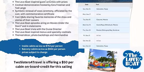 TwoSisters4Travel "Love Boat" Group Cruise