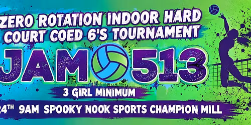 JAM Zero Rotation BYOT Coed 6's Hard Court Indoor Volleyball Tournament