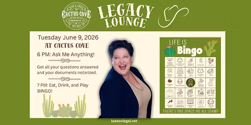 Legacy Lounge with lawson legal!