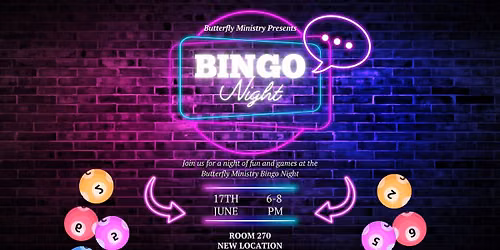 Butterfly Ministry Bingo Night